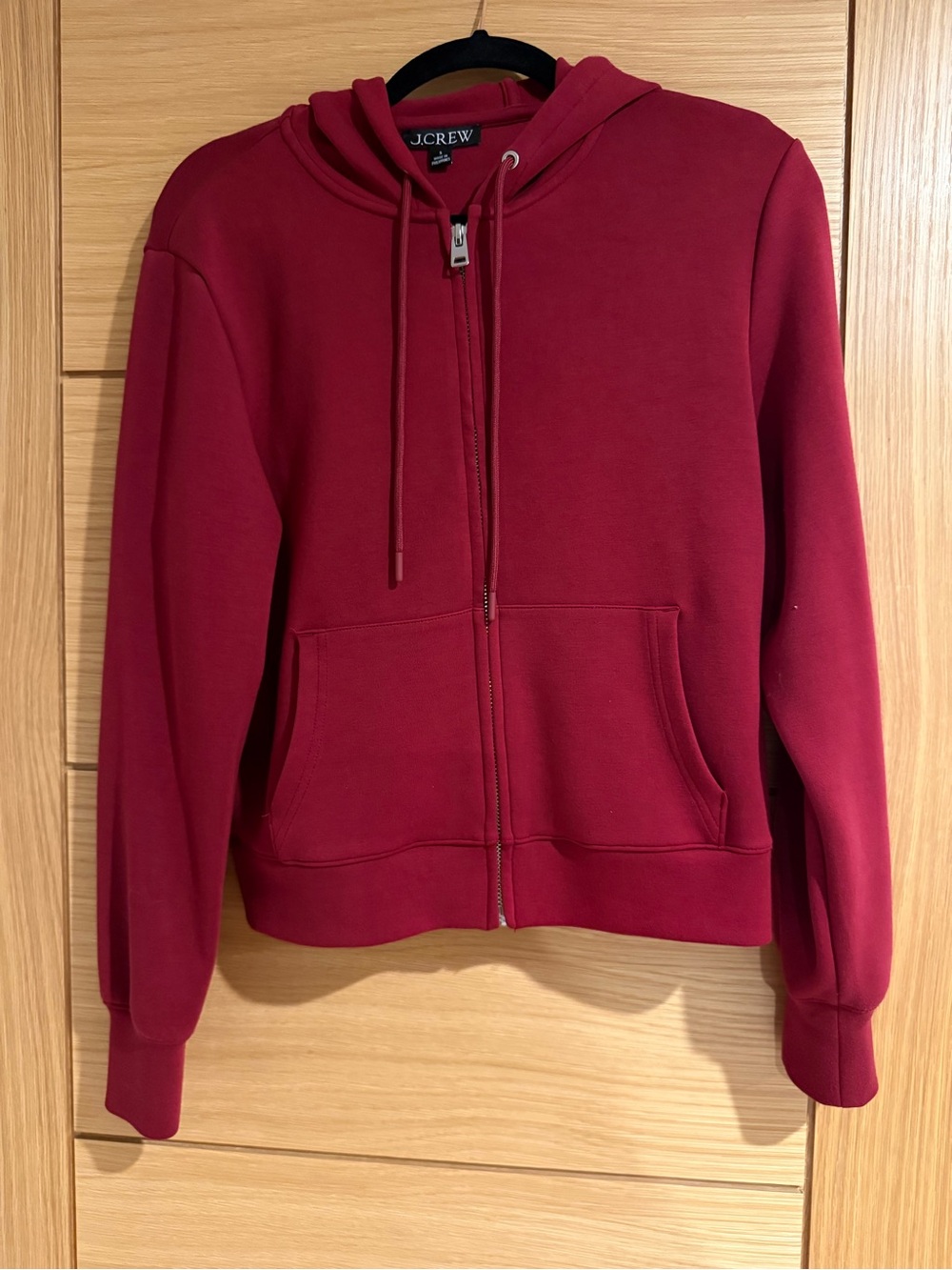 Like new soft zip up hoodie in oxblood red